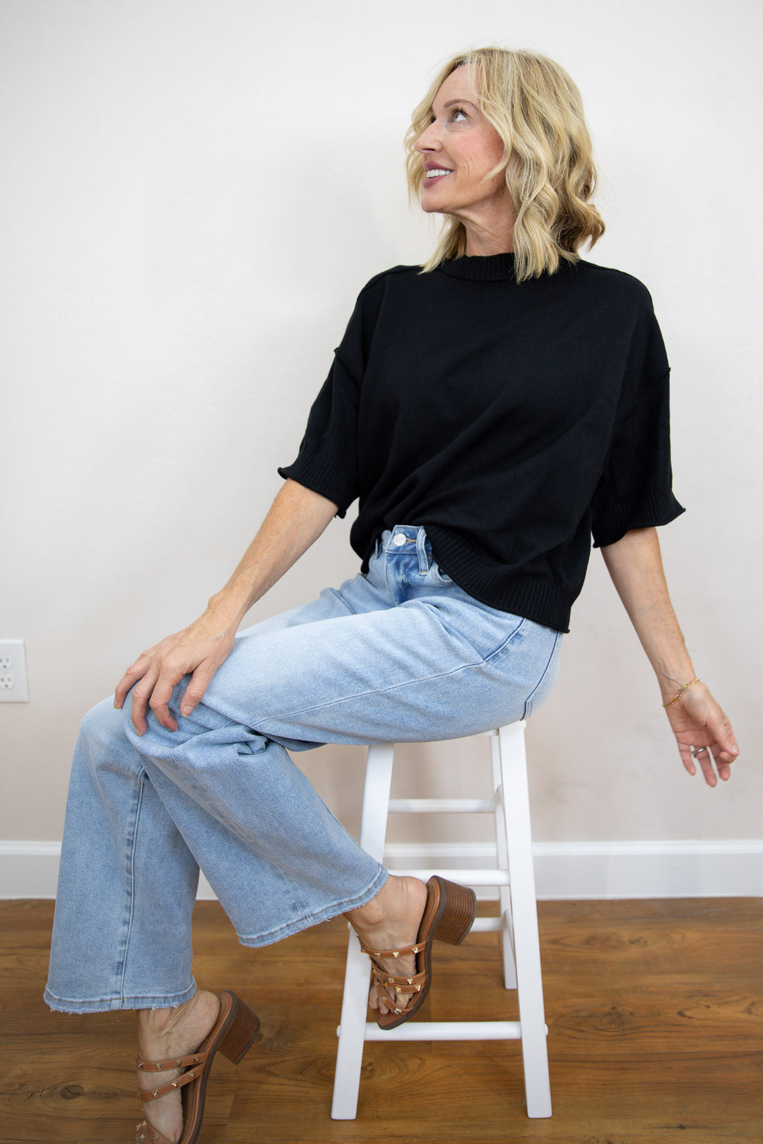 Stay Awhile Elbow Sleeve Sweater