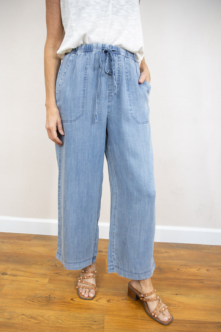 No More Blues Cropped Denim Pants