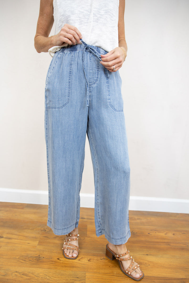 No More Blues Cropped Denim Pants
