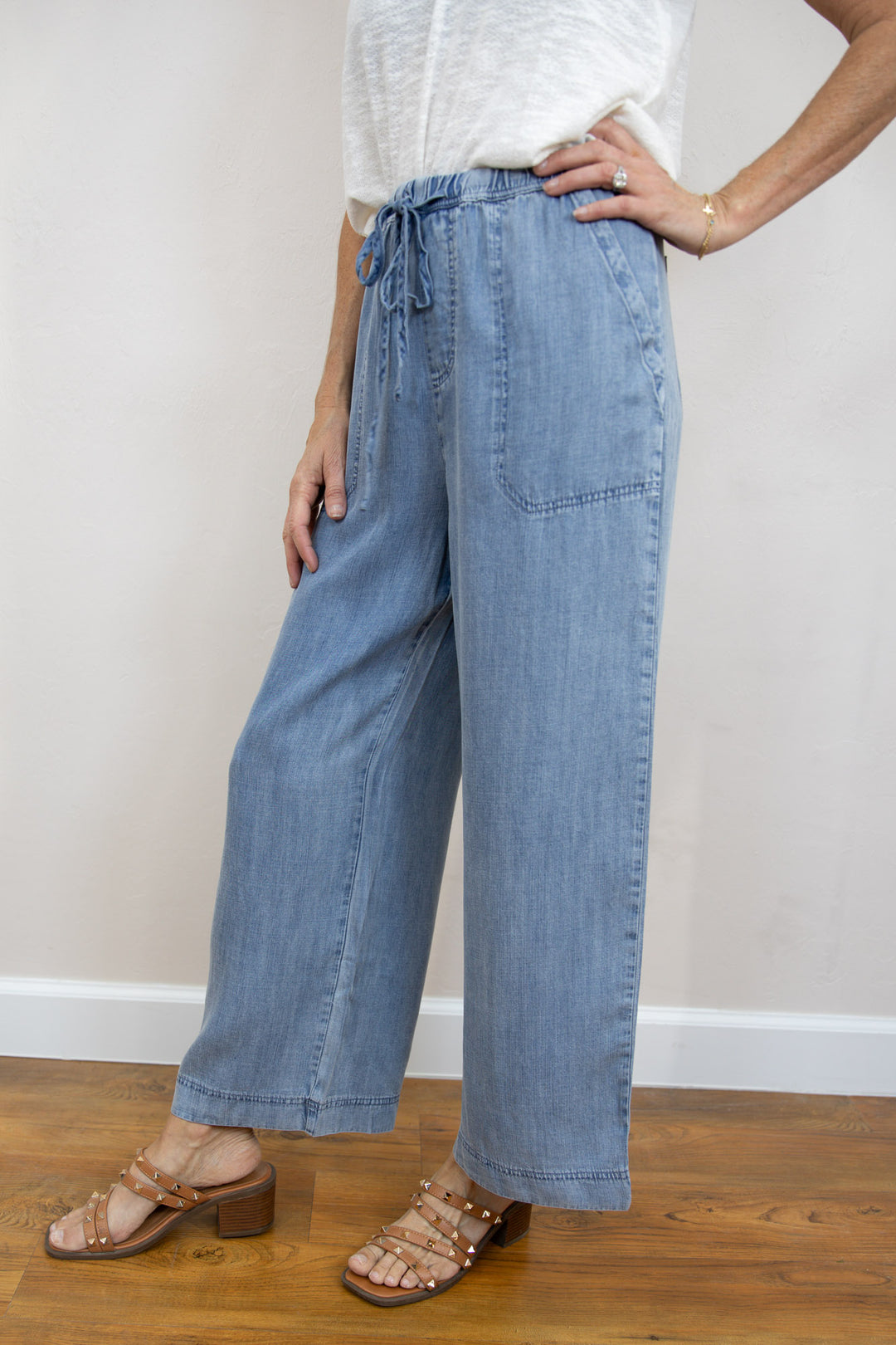 No More Blues Cropped Denim Pants