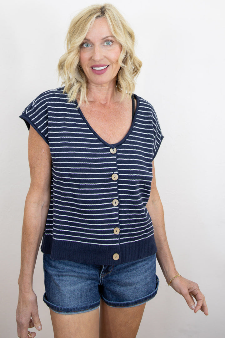 Lake House Stripe Cardigan