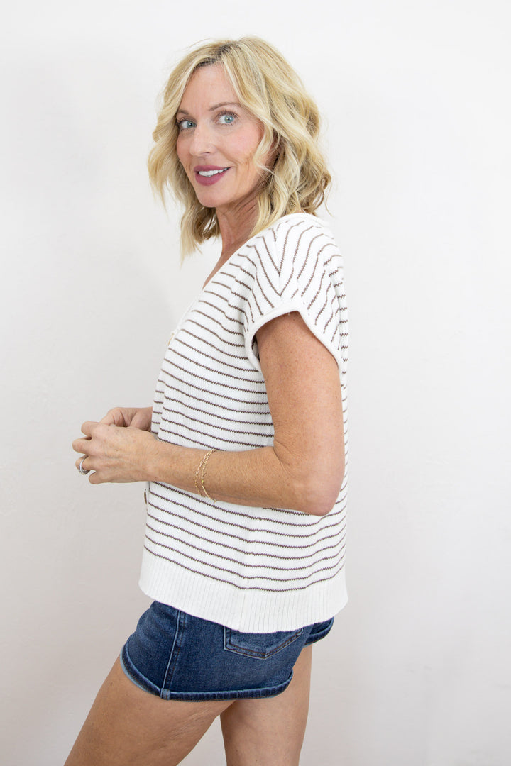 Lake House Stripe Cardigan