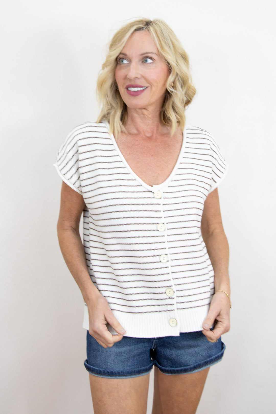 Lake House Stripe Cardigan