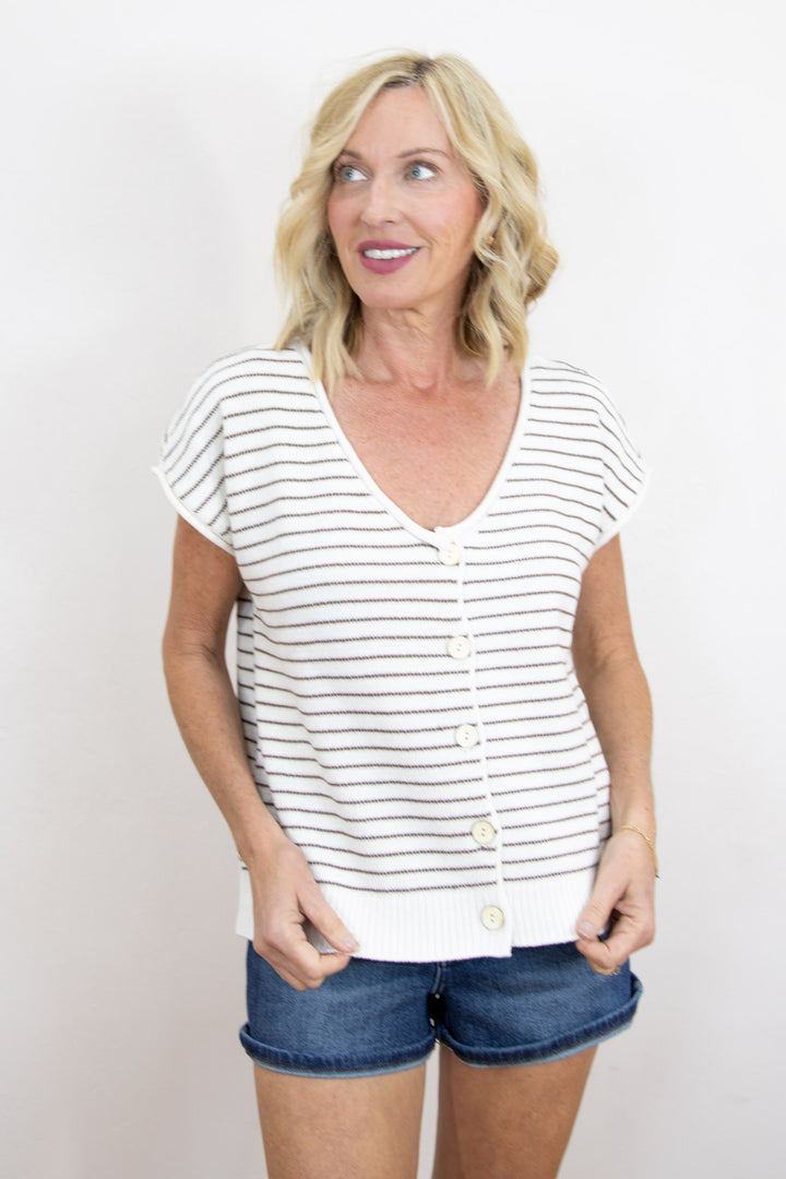 Lake House Stripe Cardigan