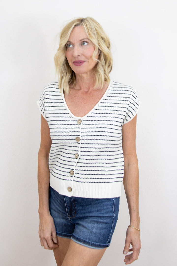 Lake House Stripe Cardigan