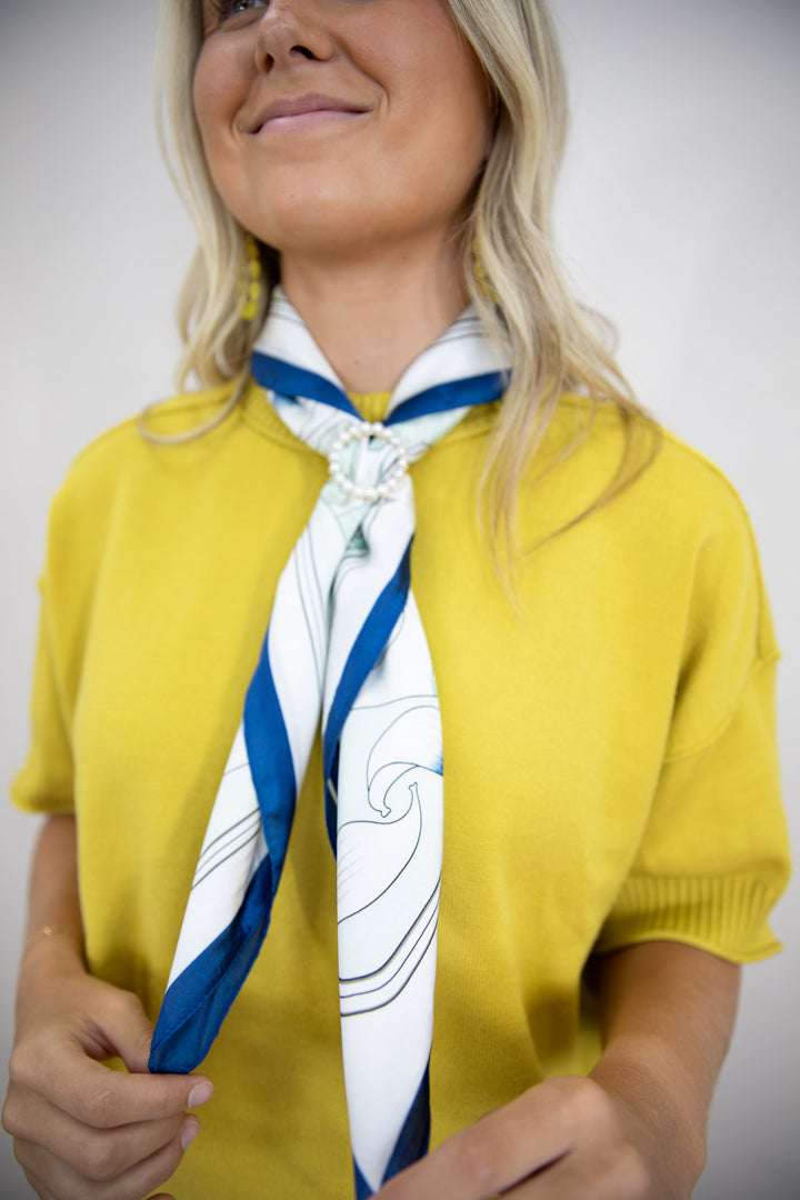 Porcelain Bloom Neck Scarf