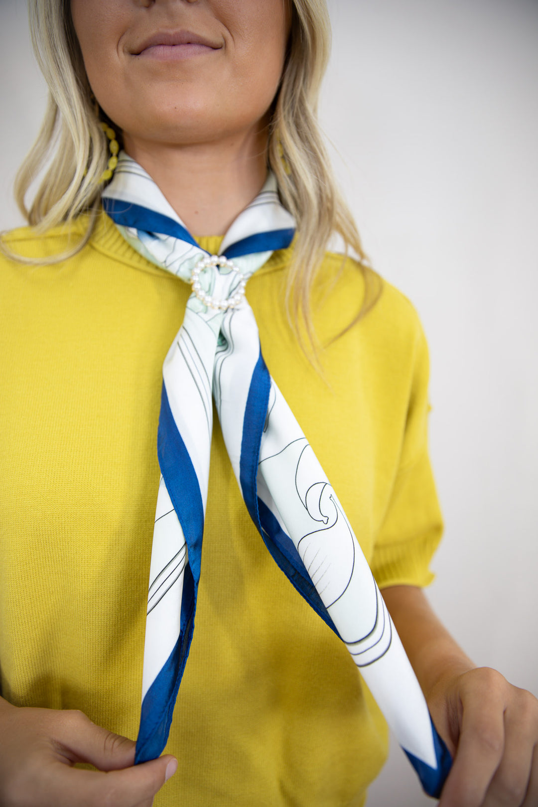 Porcelain Bloom Neck Scarf