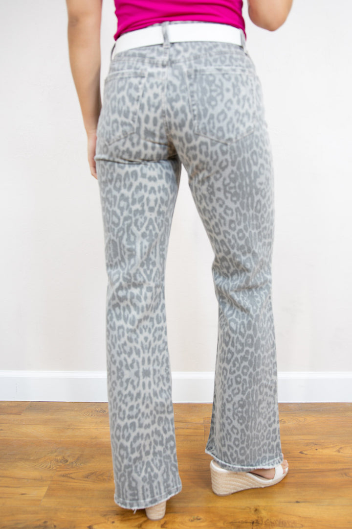 Leopard Flare Jeans
