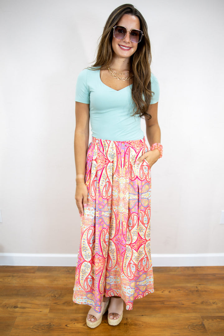 Double Take Wide Leg Pull On Pants