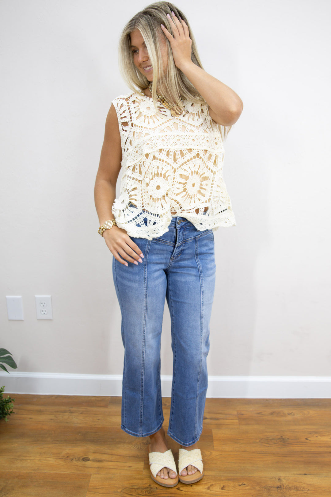 Sunlit Crochet Tank
