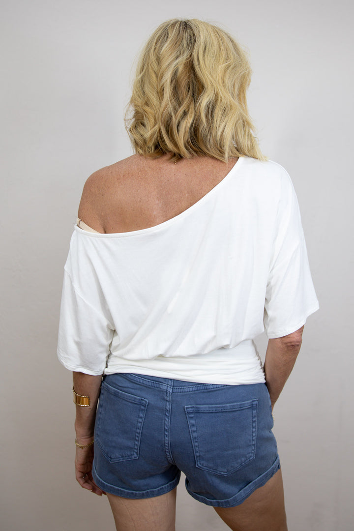 Off The Shoulder Ruched Top