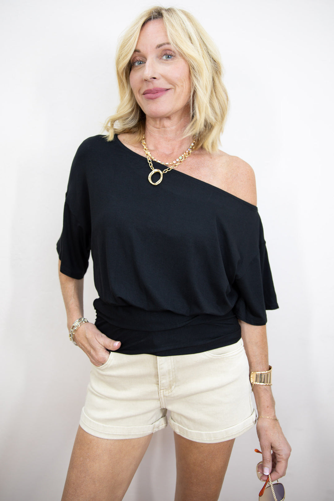 Off The Shoulder Ruched Top