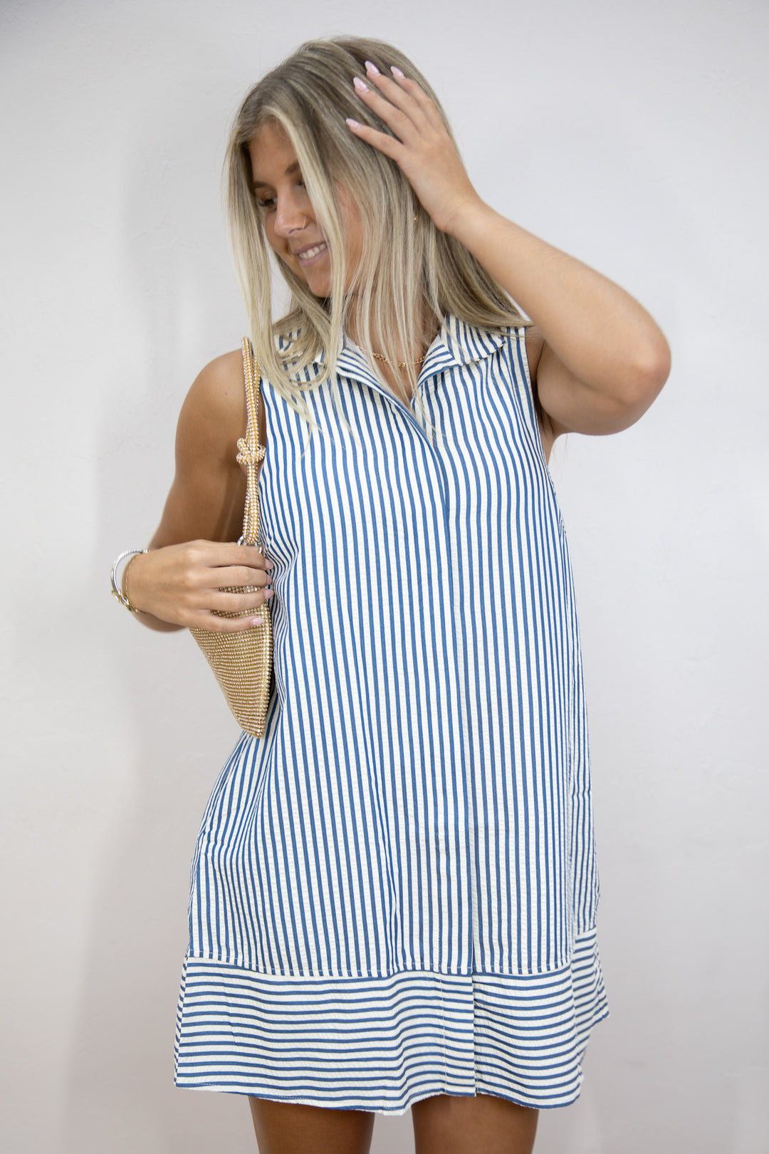 Harbor Stripe Seersucker Dress