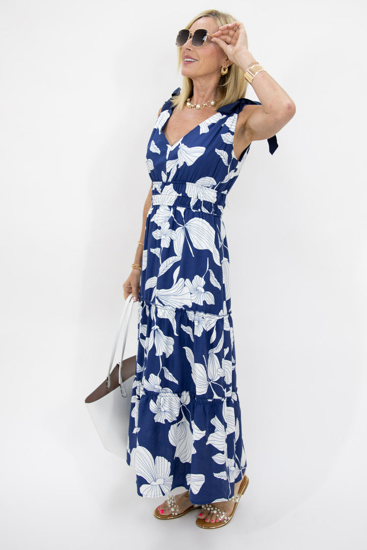 Garden Tie Midi Dress