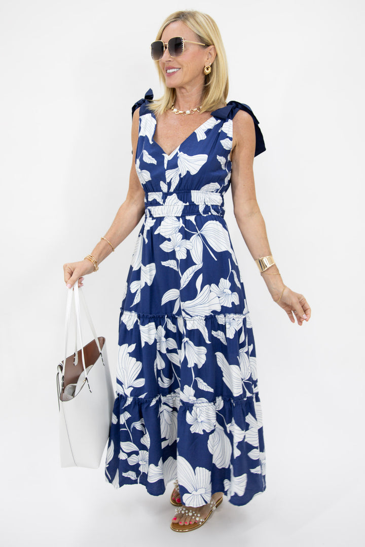 Garden Tie Midi Dress
