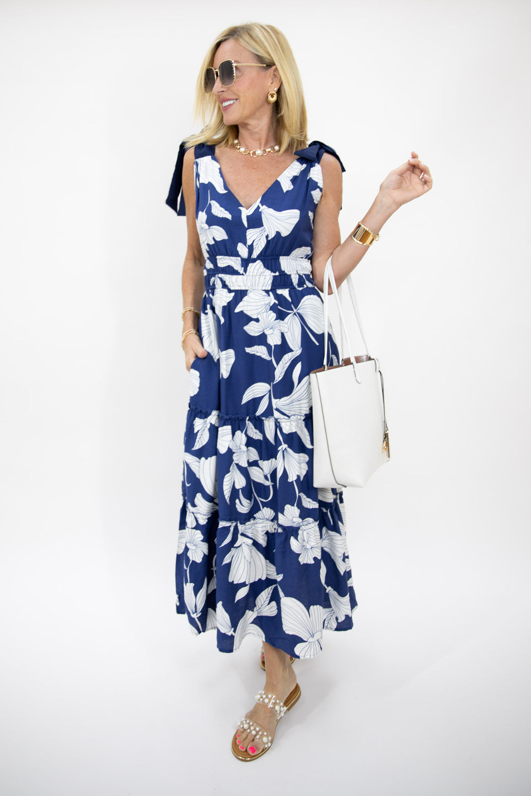 Garden Tie Midi Dress