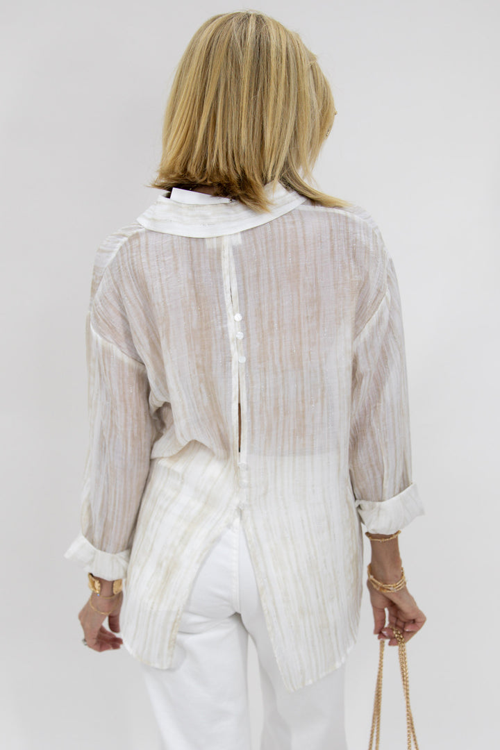 Soft Shimmer Button Up