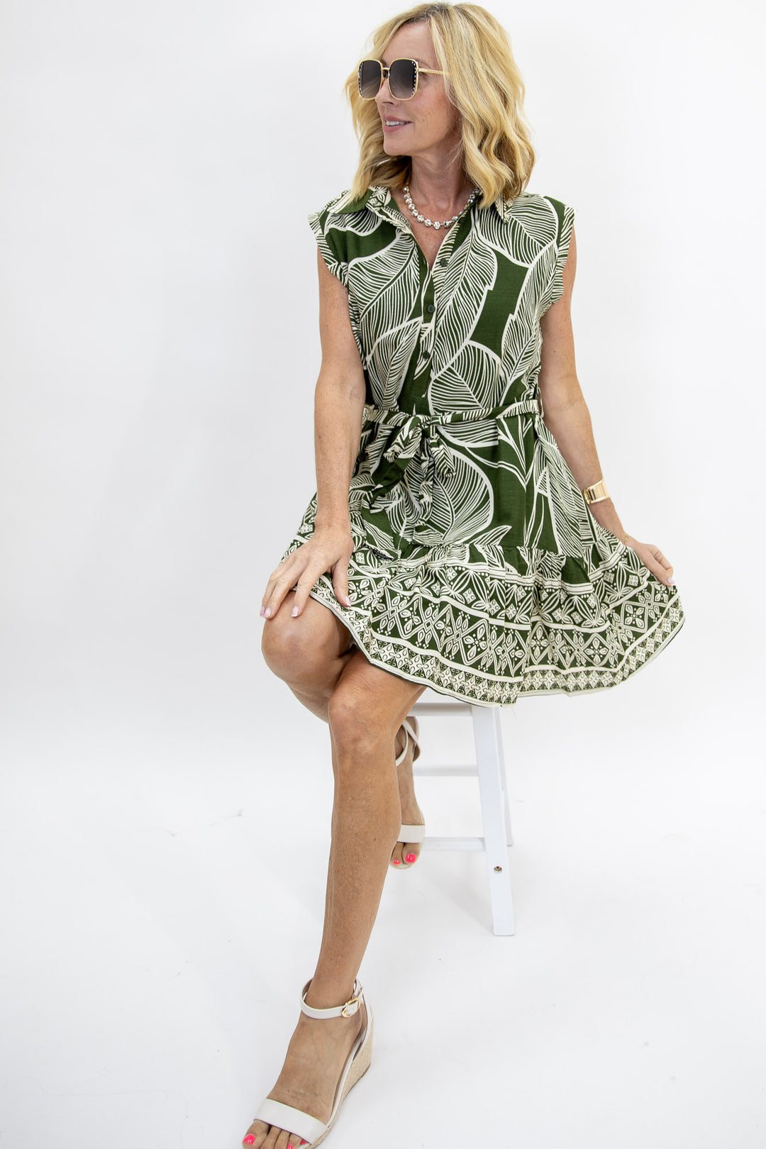 Olive Market Mini Dress