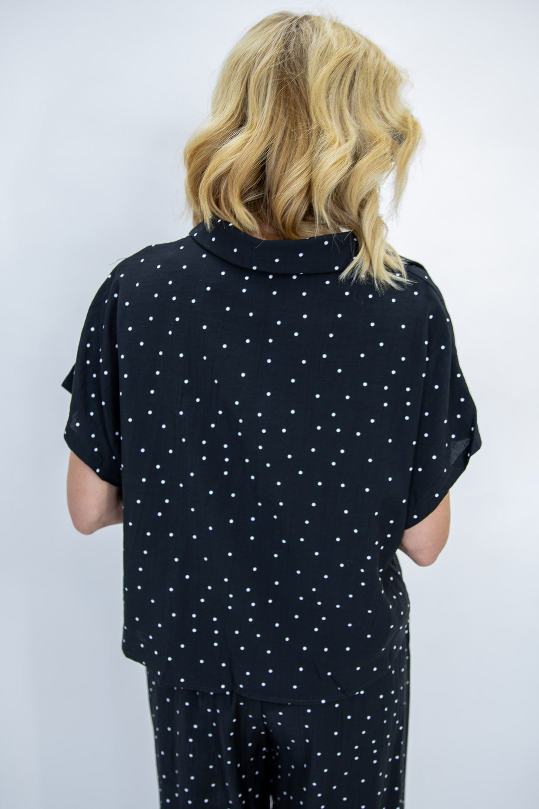Dot To Dot Collared Top