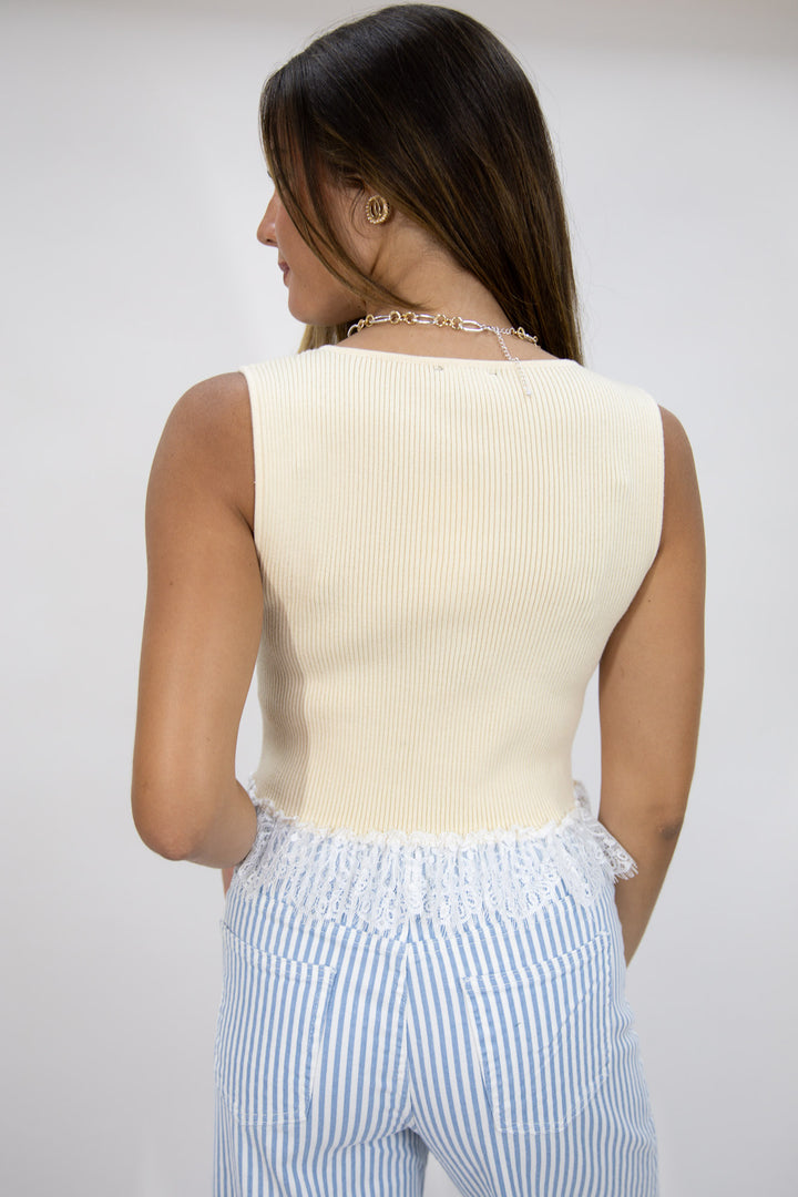 Delicate Details Ribbed Tank