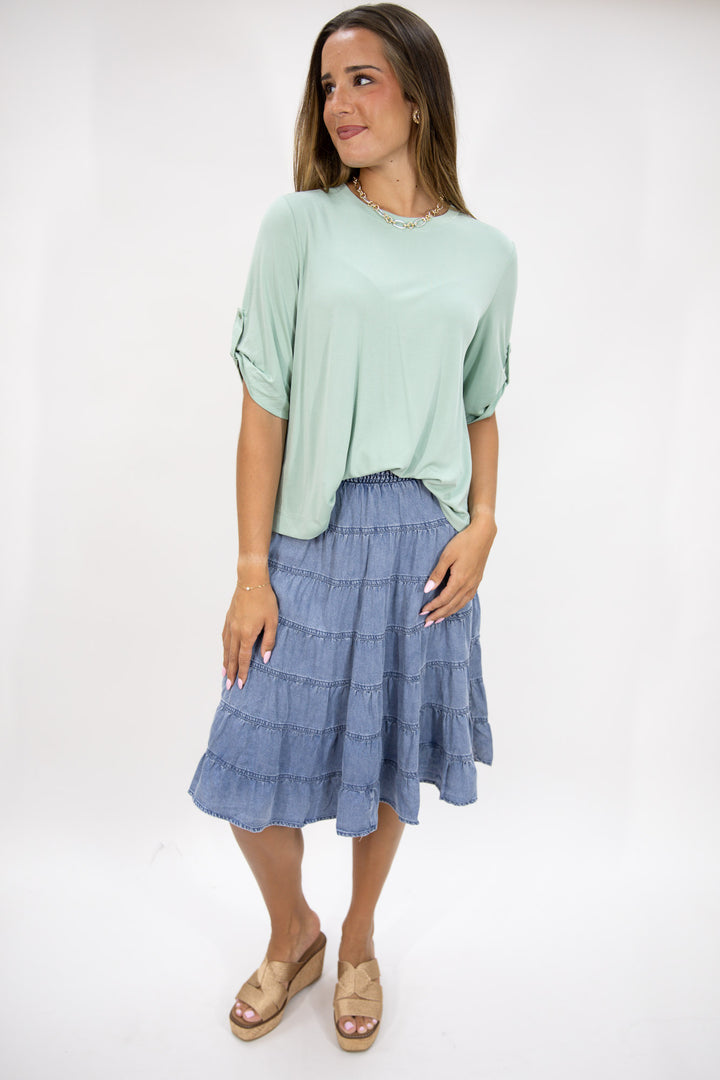 Sunday Soft Roll Sleeve Tee