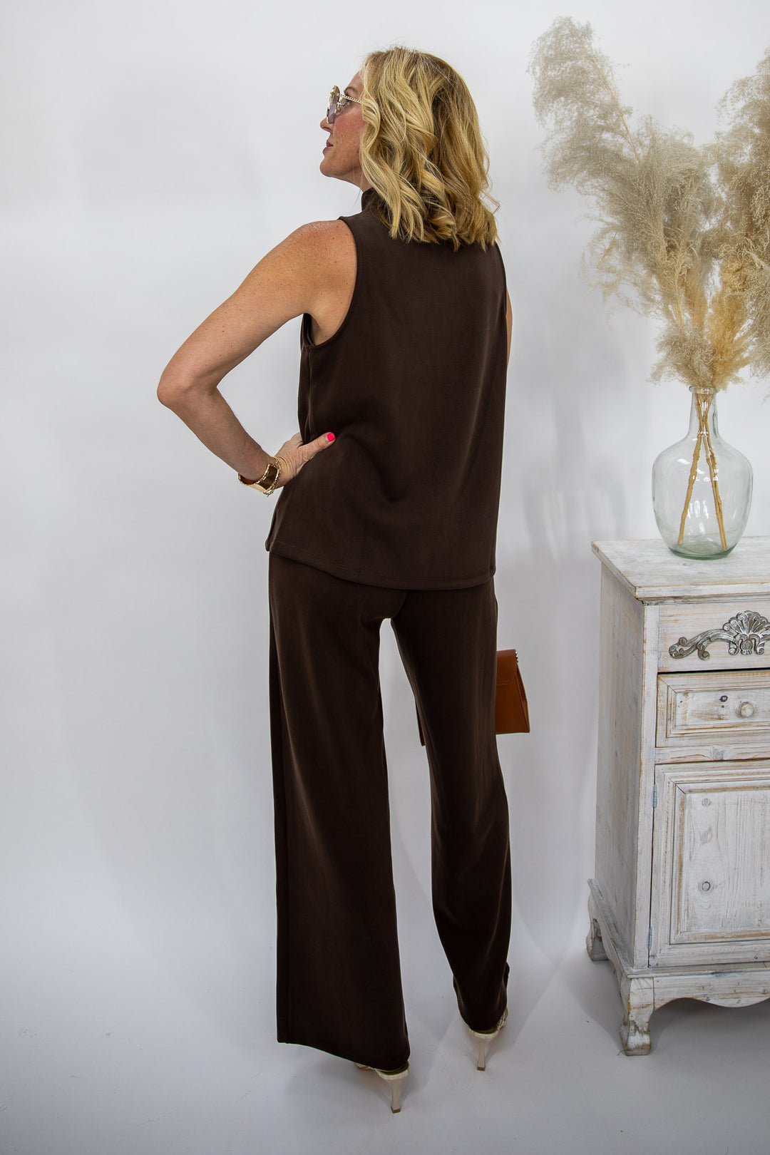 Softly Structured Pintuck Pants