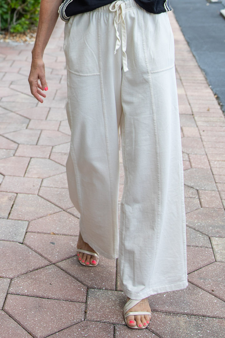 Washed Wander Wide Leg Pants