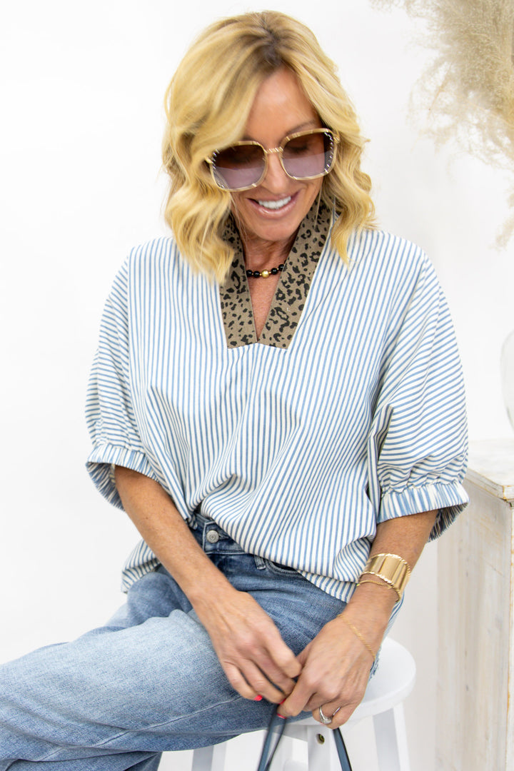Pinstripe Charm Blouse