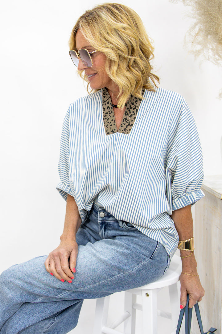 Pinstripe Charm Blouse