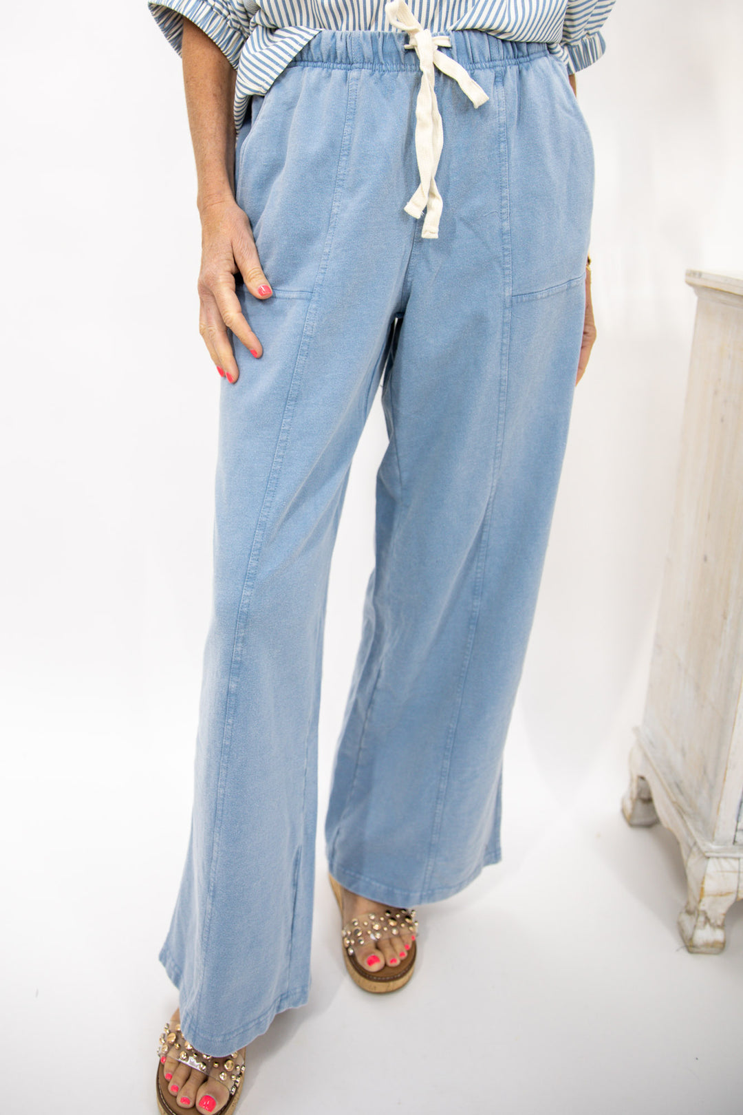 Washed Wander Wide Leg Pants