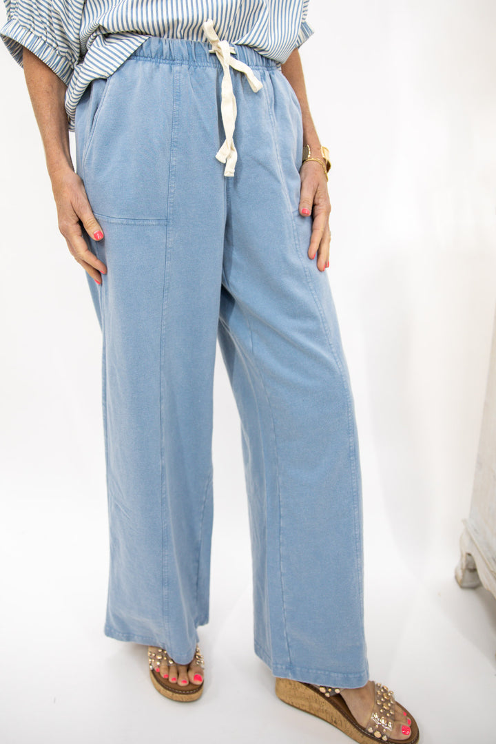 Washed Wander Wide Leg Pants