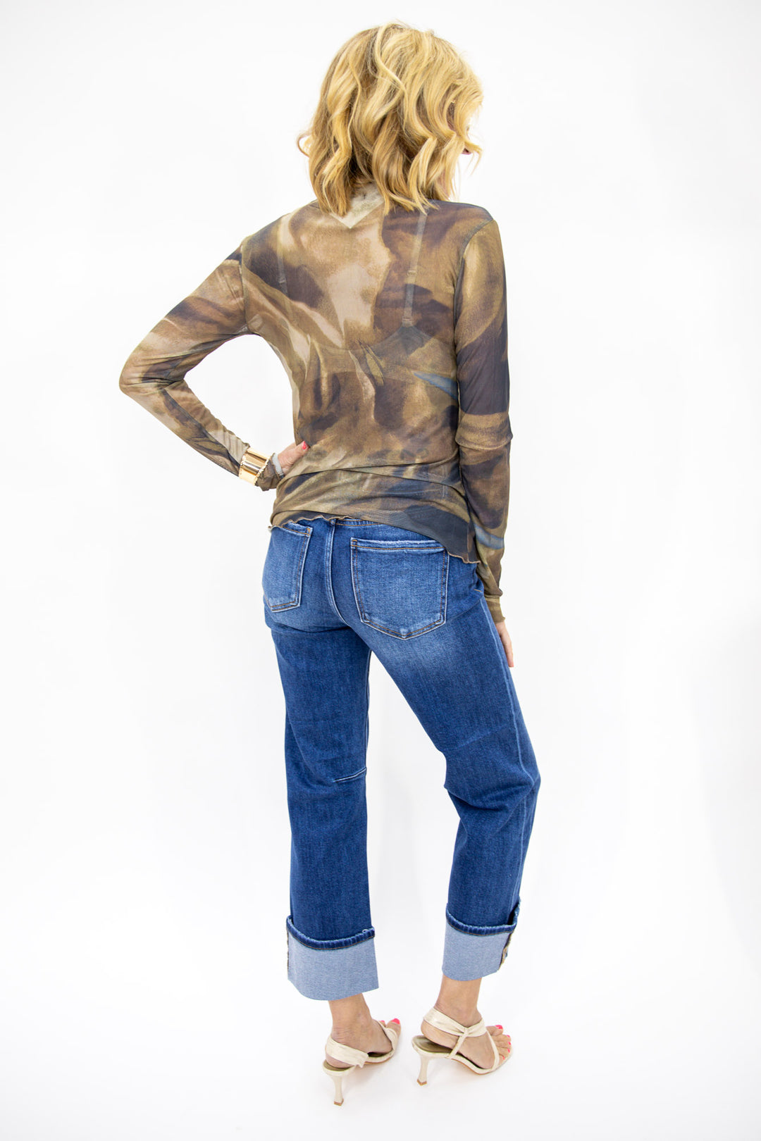 Always Ready Mesh Mock Neck Top