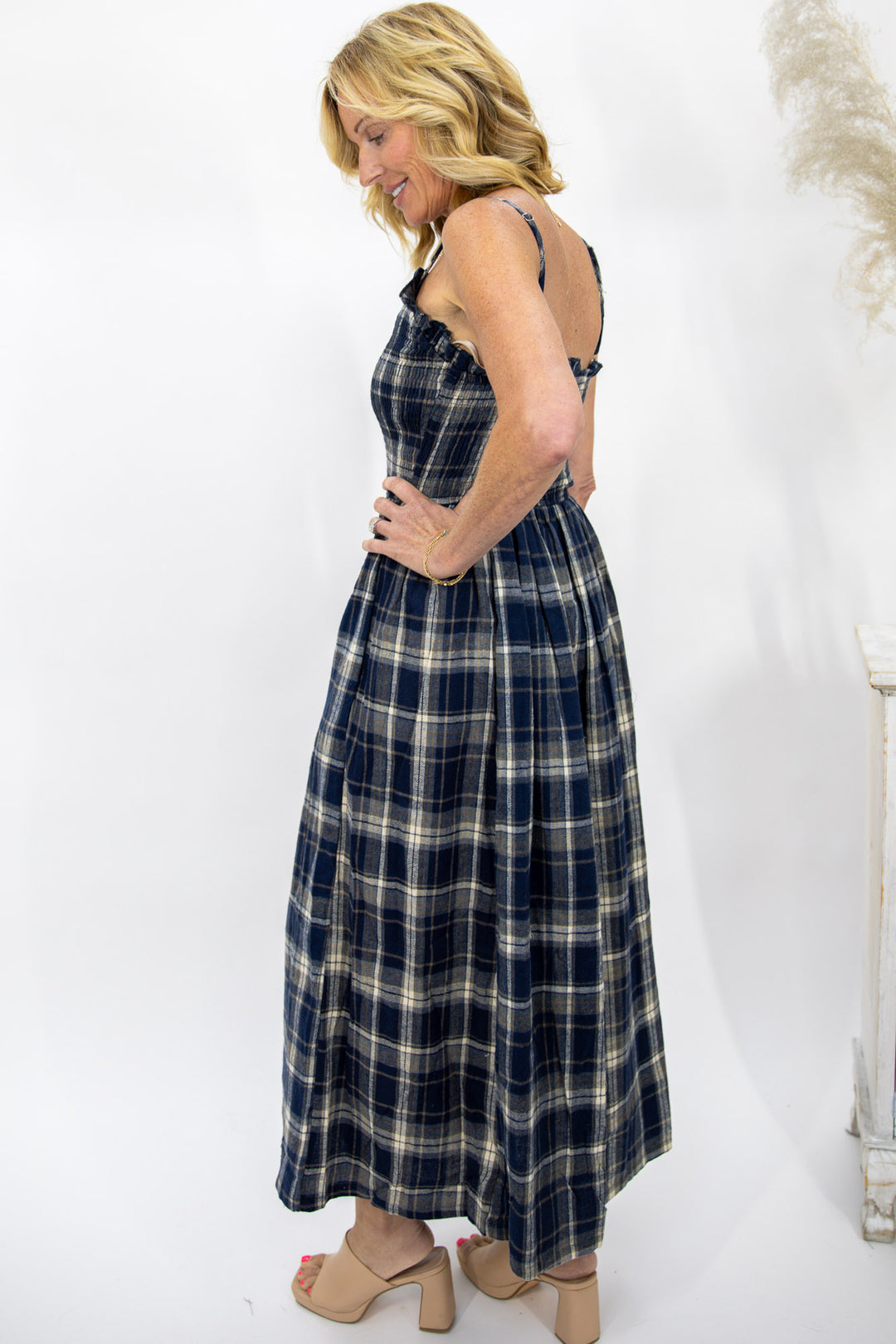 Autumn Stroll Plaid Dress