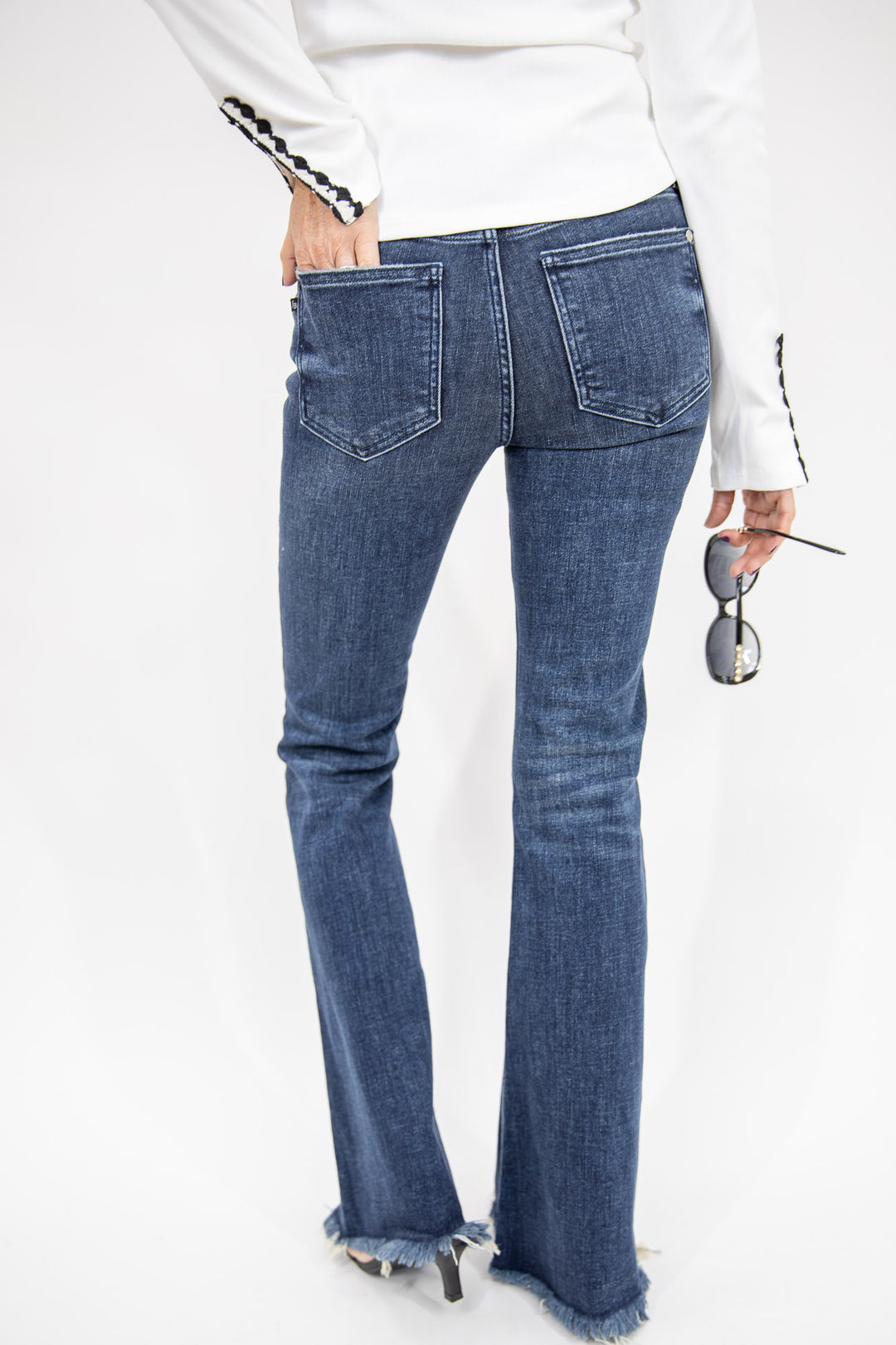 Destroy & Fray Flare Jeans
