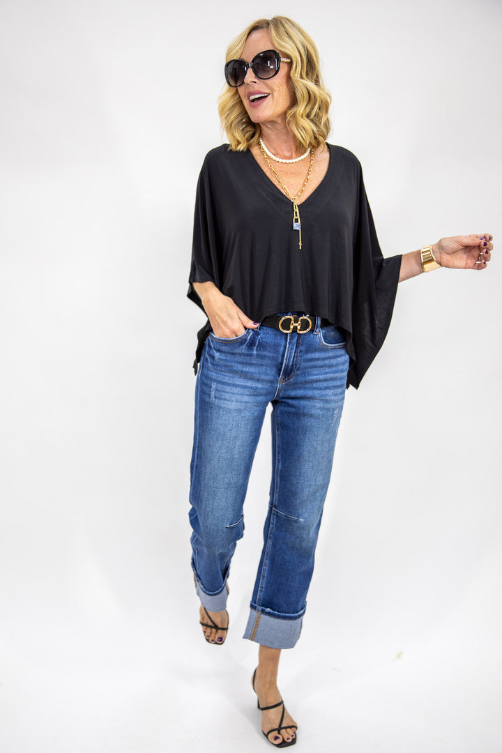 Beautifully Draped Poncho Top