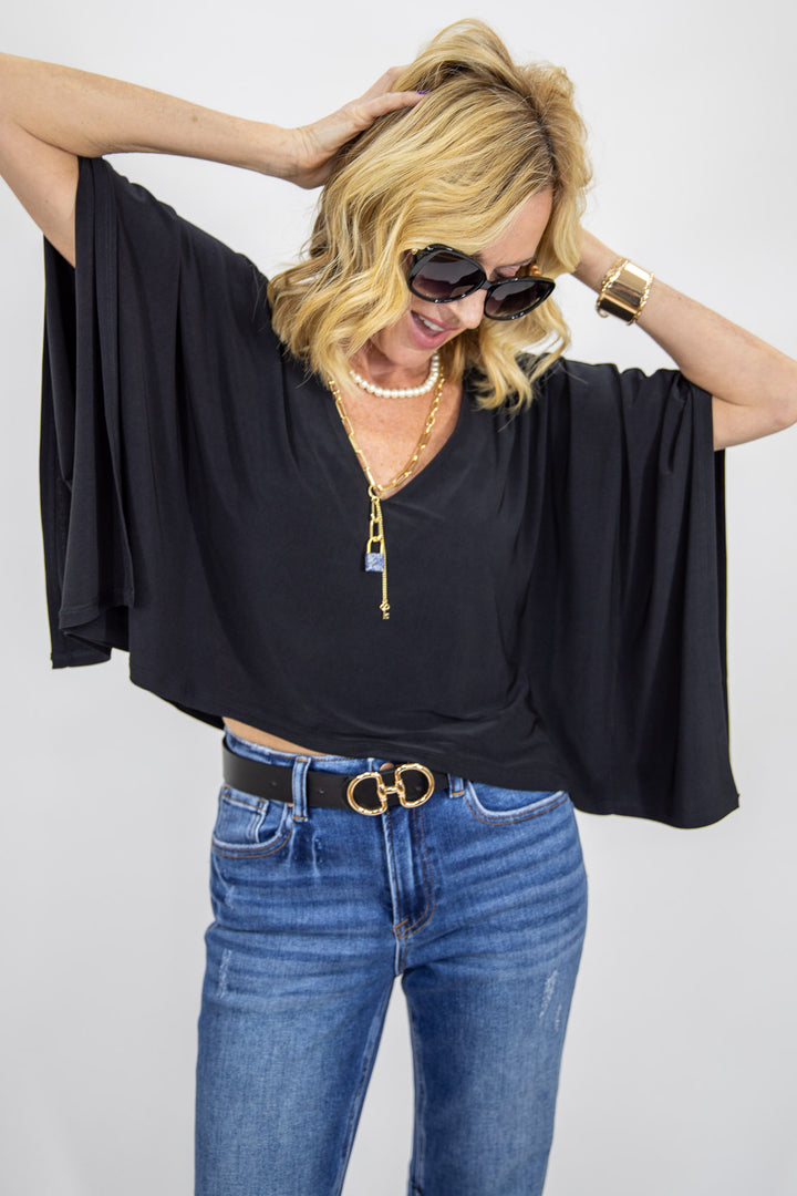 Beautifully Draped Poncho Top