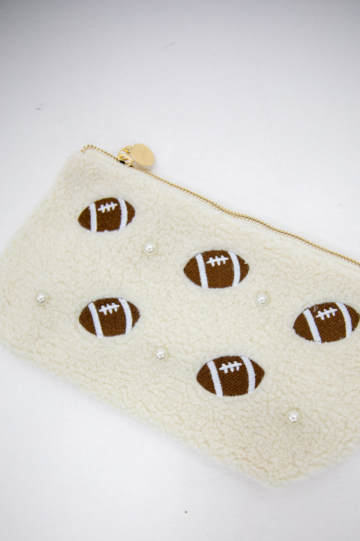 Football and Pearls Teddy Pouch