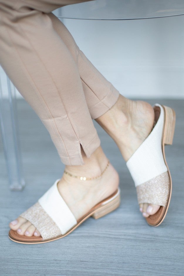 Peep Toe Asymmetric Cutout Flat Sandal