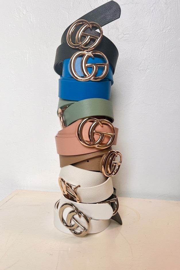 CG Vegan Leather Buckle Belt