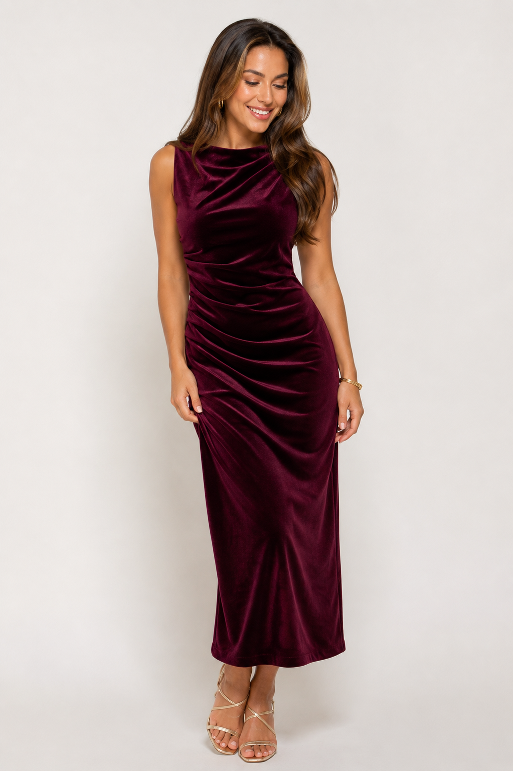 Wine and Dine Velvet Dress