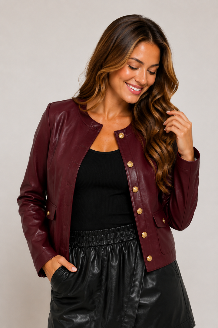 Worth the Wine Faux Leather Jacket
