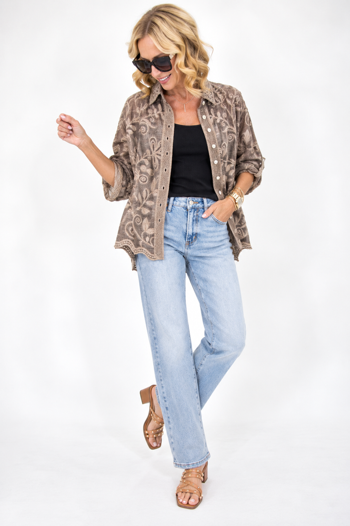 Stitched in Bloom Embroidered Blouse