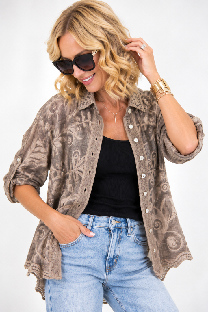 Stitched in Bloom Embroidered Blouse