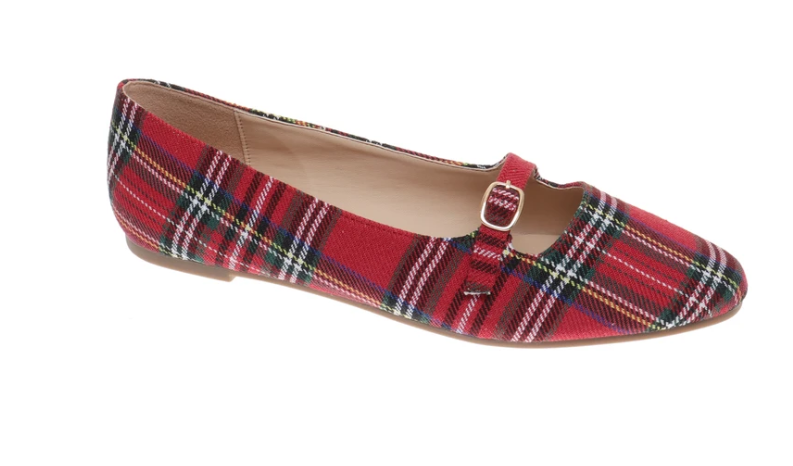 Plaid Red Combo Shoes