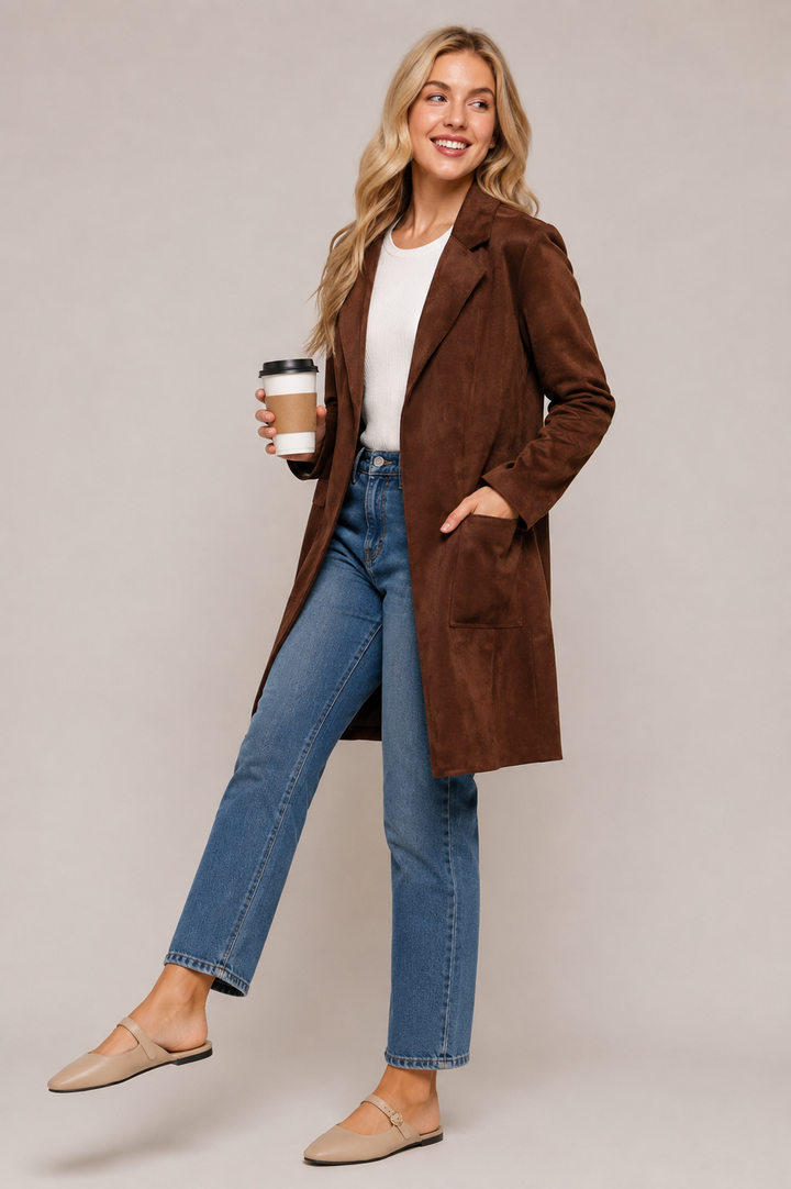 Weekend Edit Faux Suede Jacket