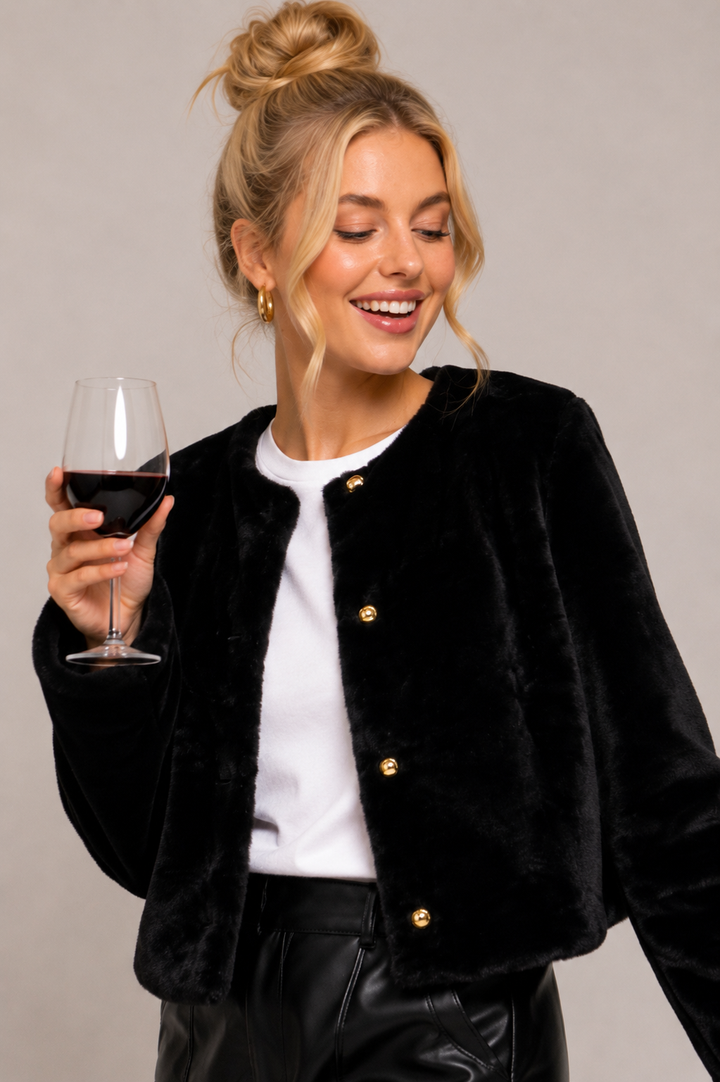 Fur the Occasion Cropped Blazer