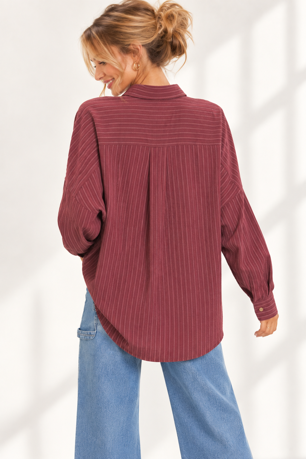 In Line Striped Button Down
