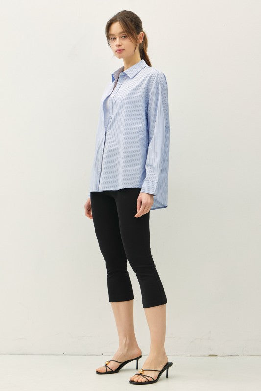 Coastal Classic Striped Button Up