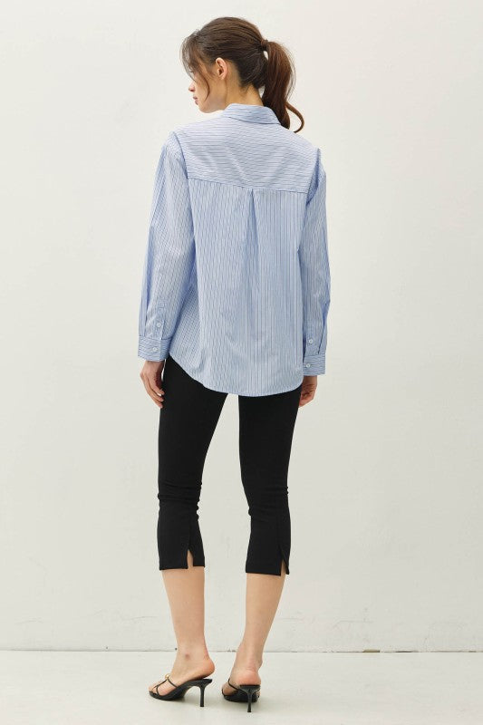 Coastal Classic Striped Button Up