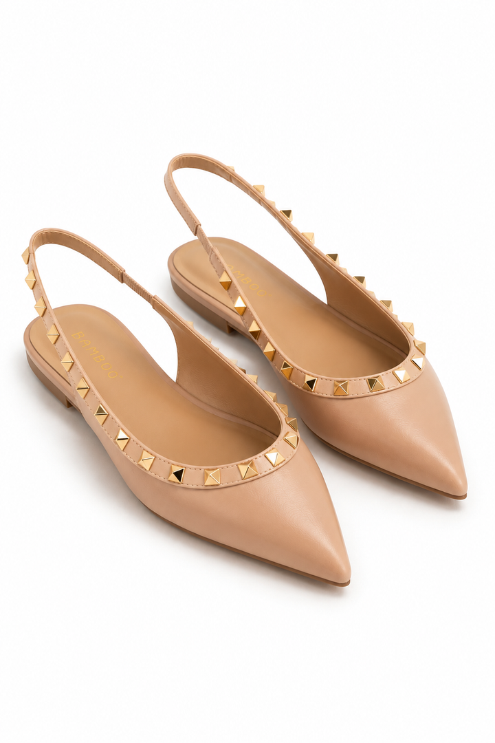 Studded Statement Slingback Flat